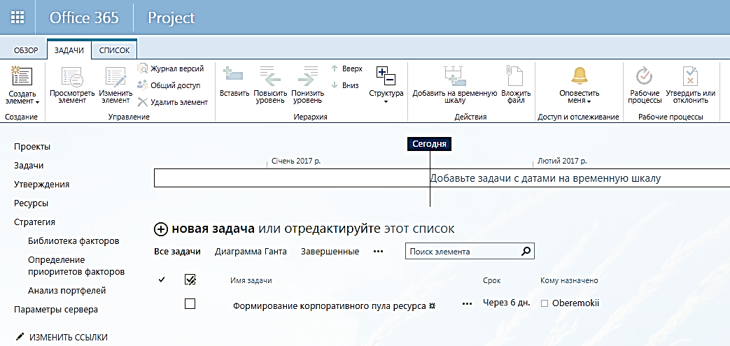 Сведения о проекте в MS Project