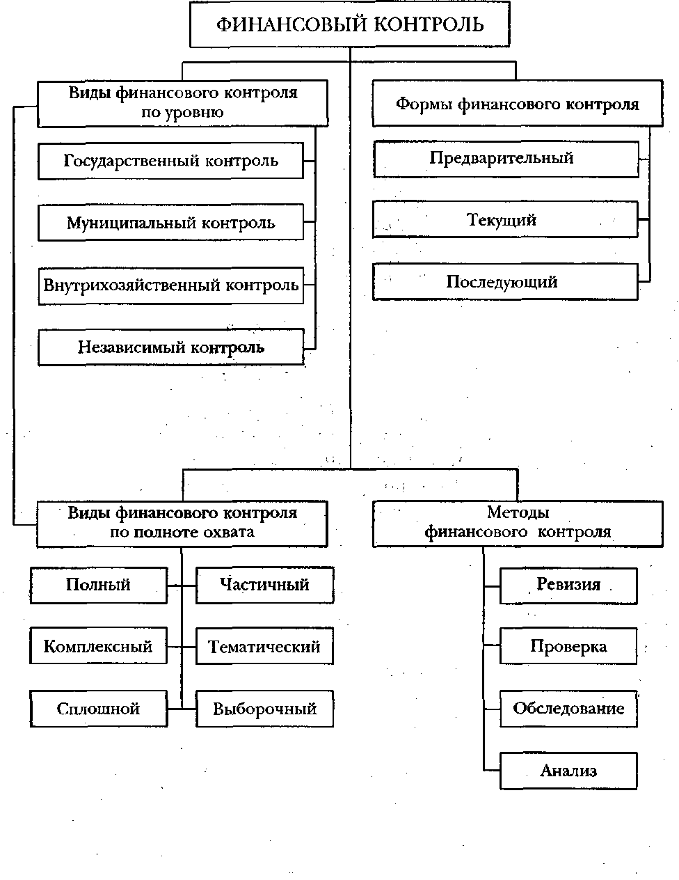 Схема классификации финансового контроля