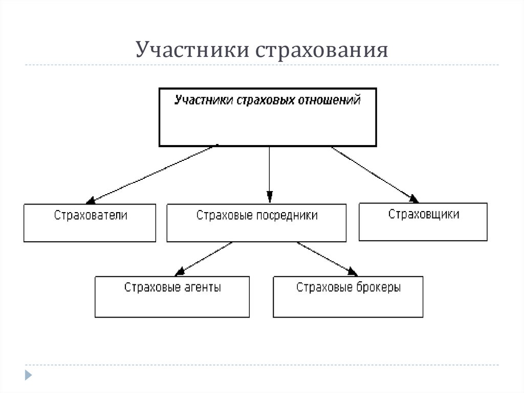 Участники страховых правоотношений схема