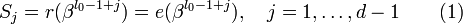 S_j = r(\beta^{l_0-1+j}) = e(\beta^{l_0-1+j}), \quad j=1,\ldots,d-1\quad\quad (1)