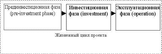 Прединвестиционная фаза проекта включает